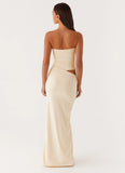 Romee Strapless Maxi Dress Pastel Yellow