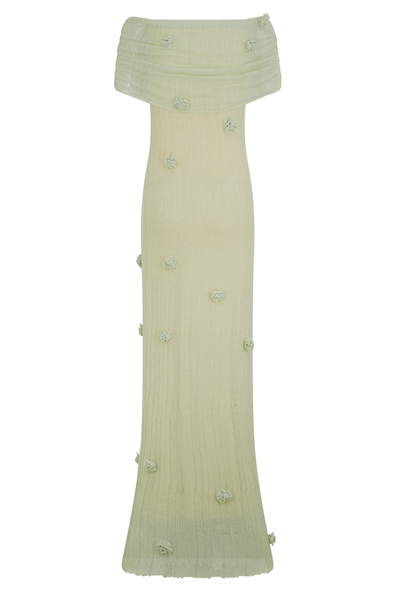 Brynn Orchid Knit Maxi Dress Pastel Green