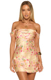 Zoella Yellow Bloom Off The Shoulder Mini Dress