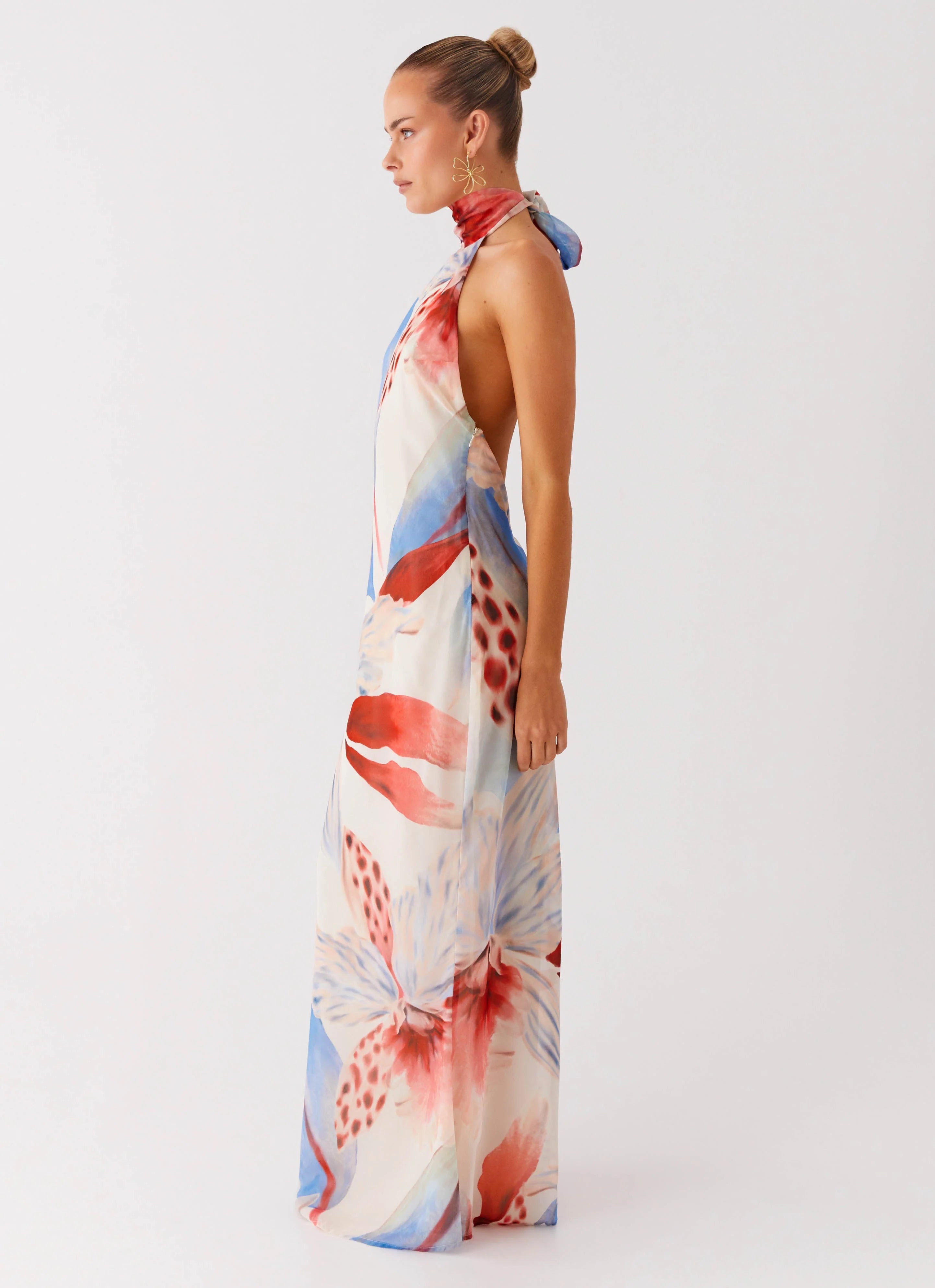 California Maxi Dress Deep Sea Bloom