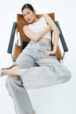 Georgette Mid Rise Paneled Denim Jeans Grey