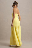 Penny Lemon Bandeau Drop Waist Maxi Dress