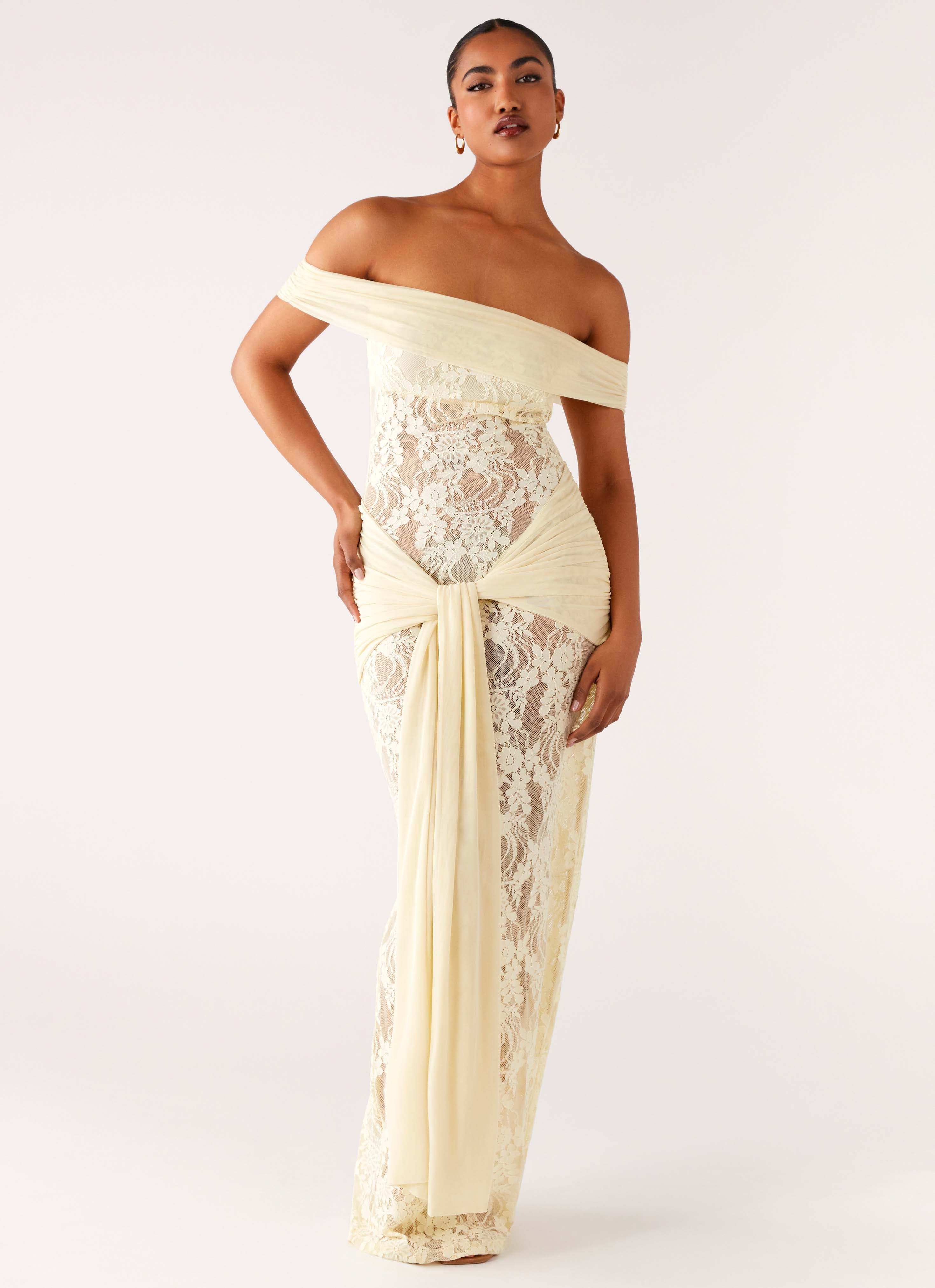 Gracie Twist Maxi Dress Yellow