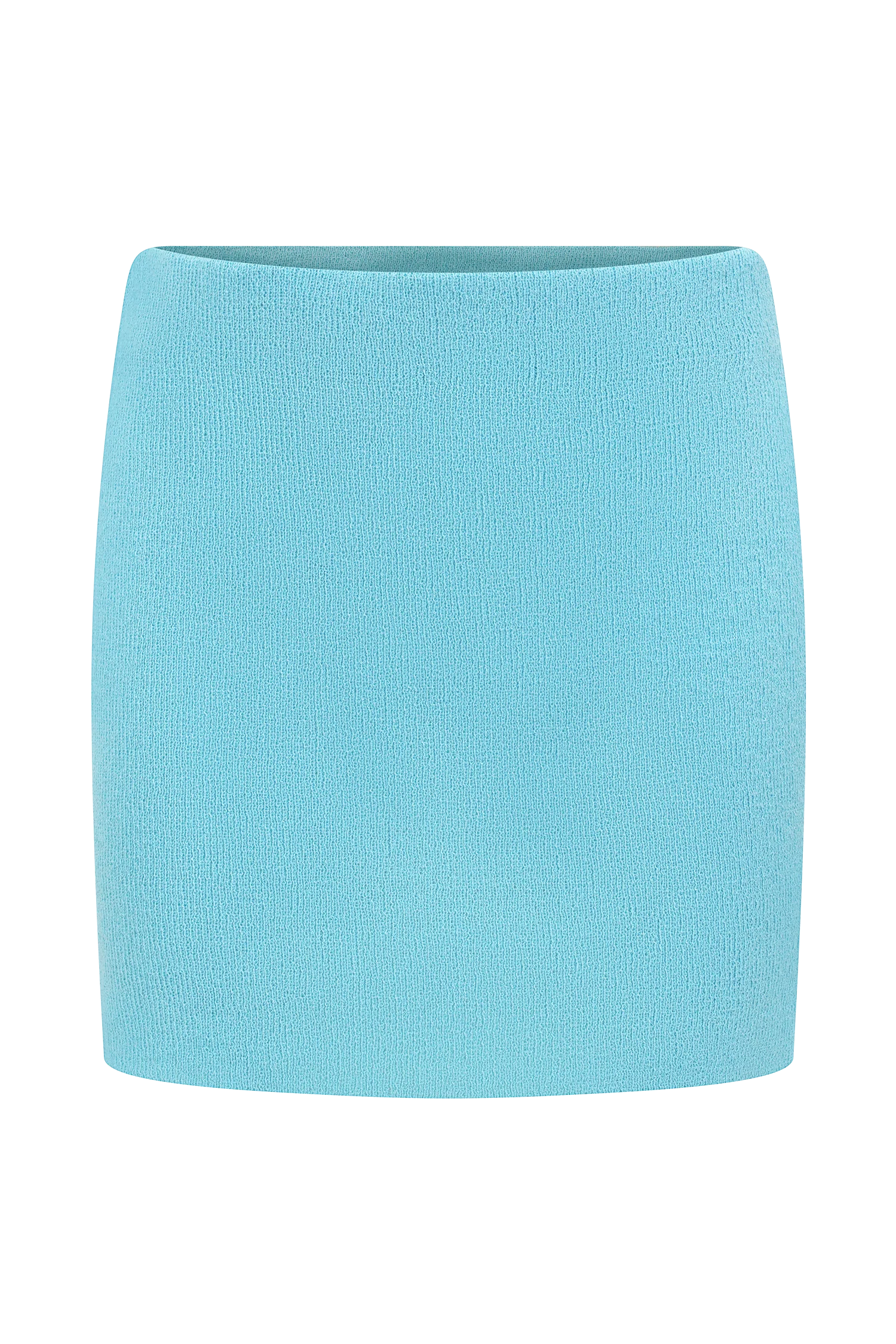Esme Knit Mini Skirt Cyan Blue