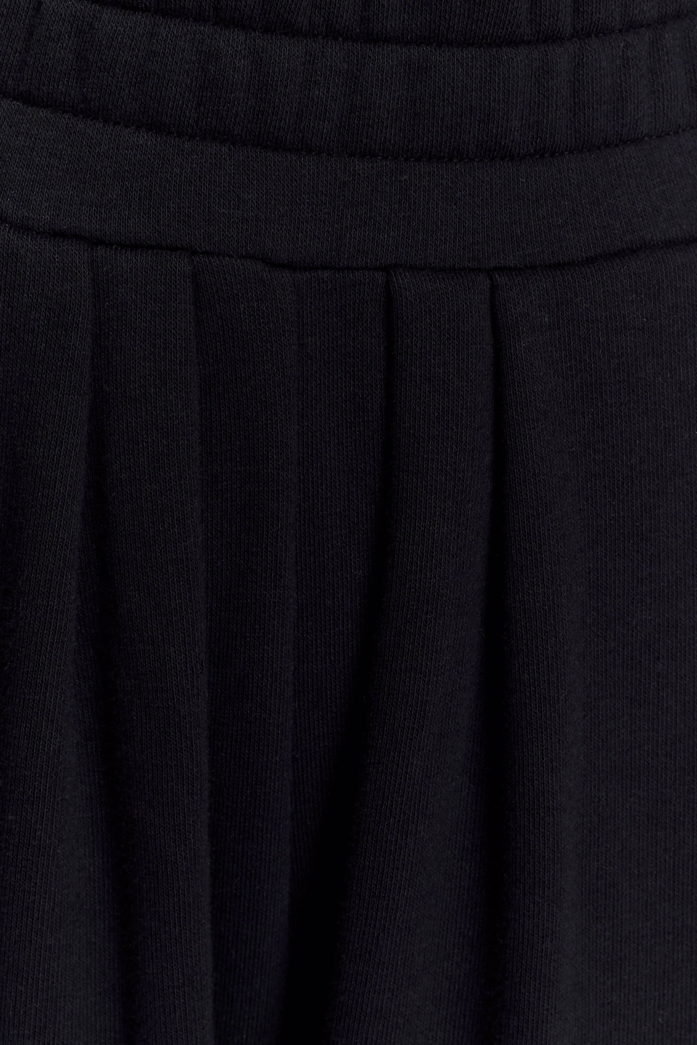 Aspen Gathered Wide Leg Jogger Black