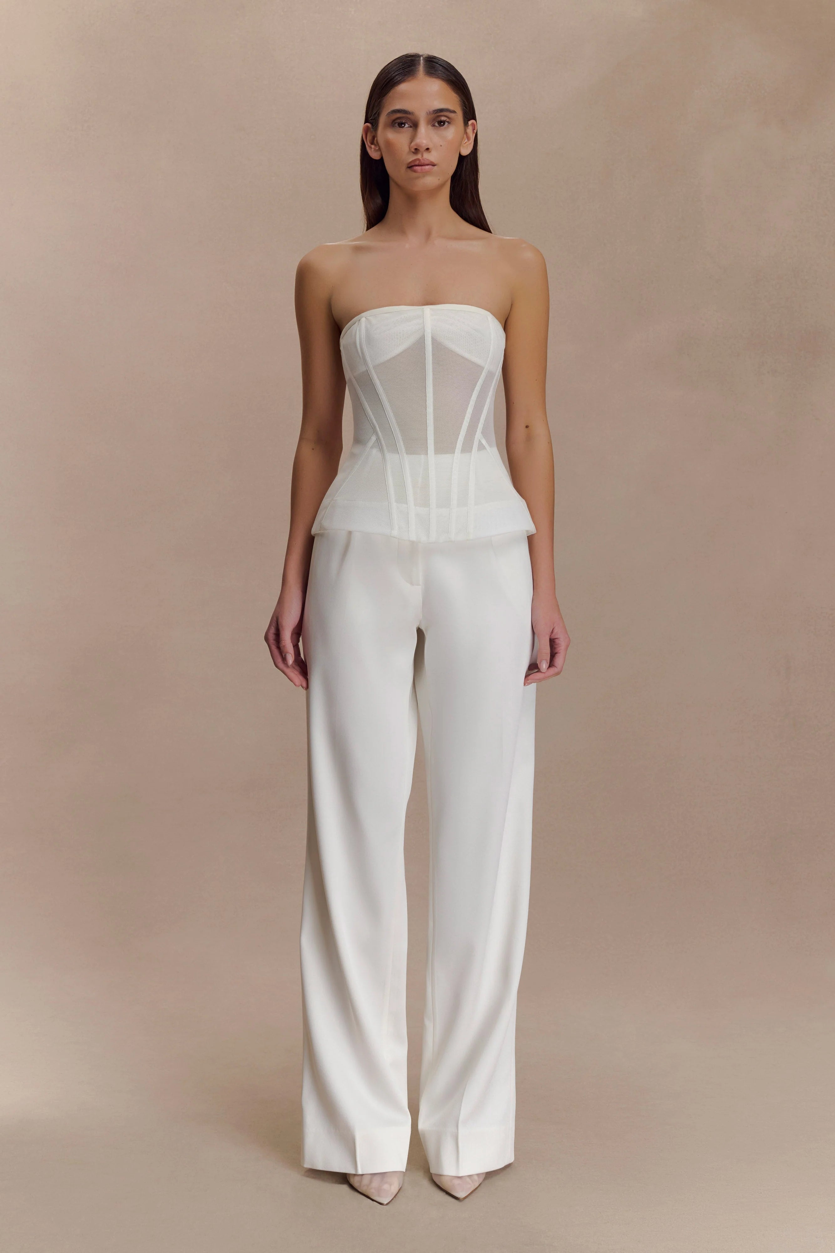 Zoe Structured Corset White