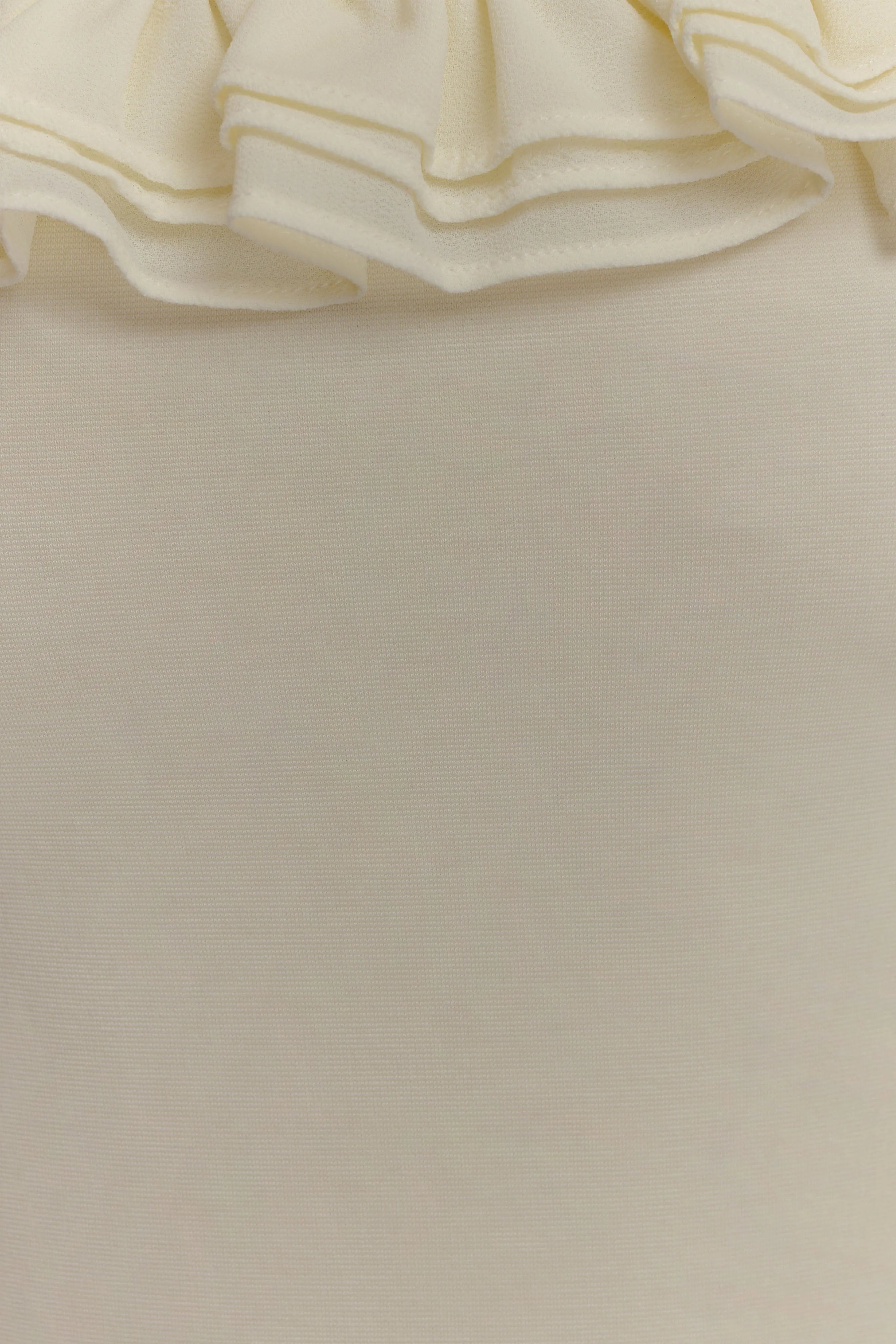 Nova Ruffle Off Shoulder Maxi Dress Ivory