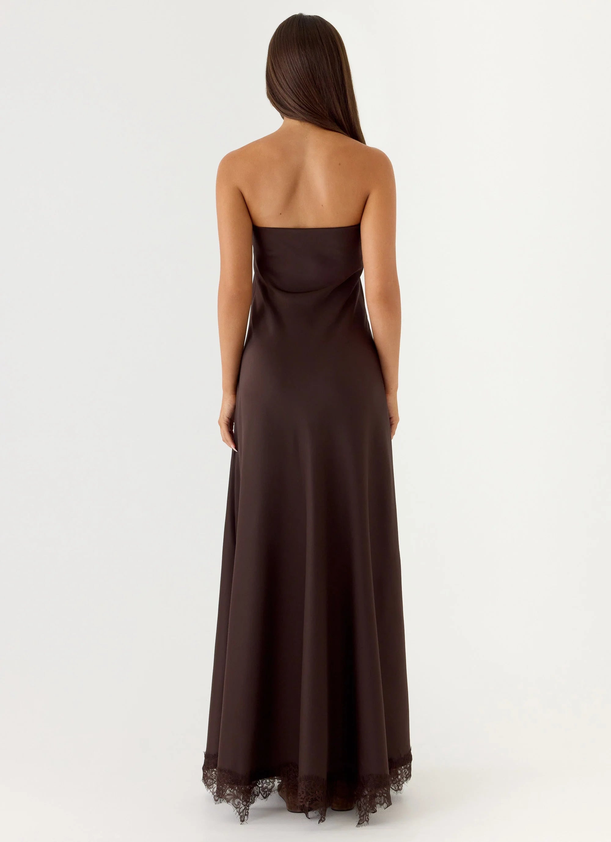 Kayleigh Strapless Maxi Dress Chocolate Torte