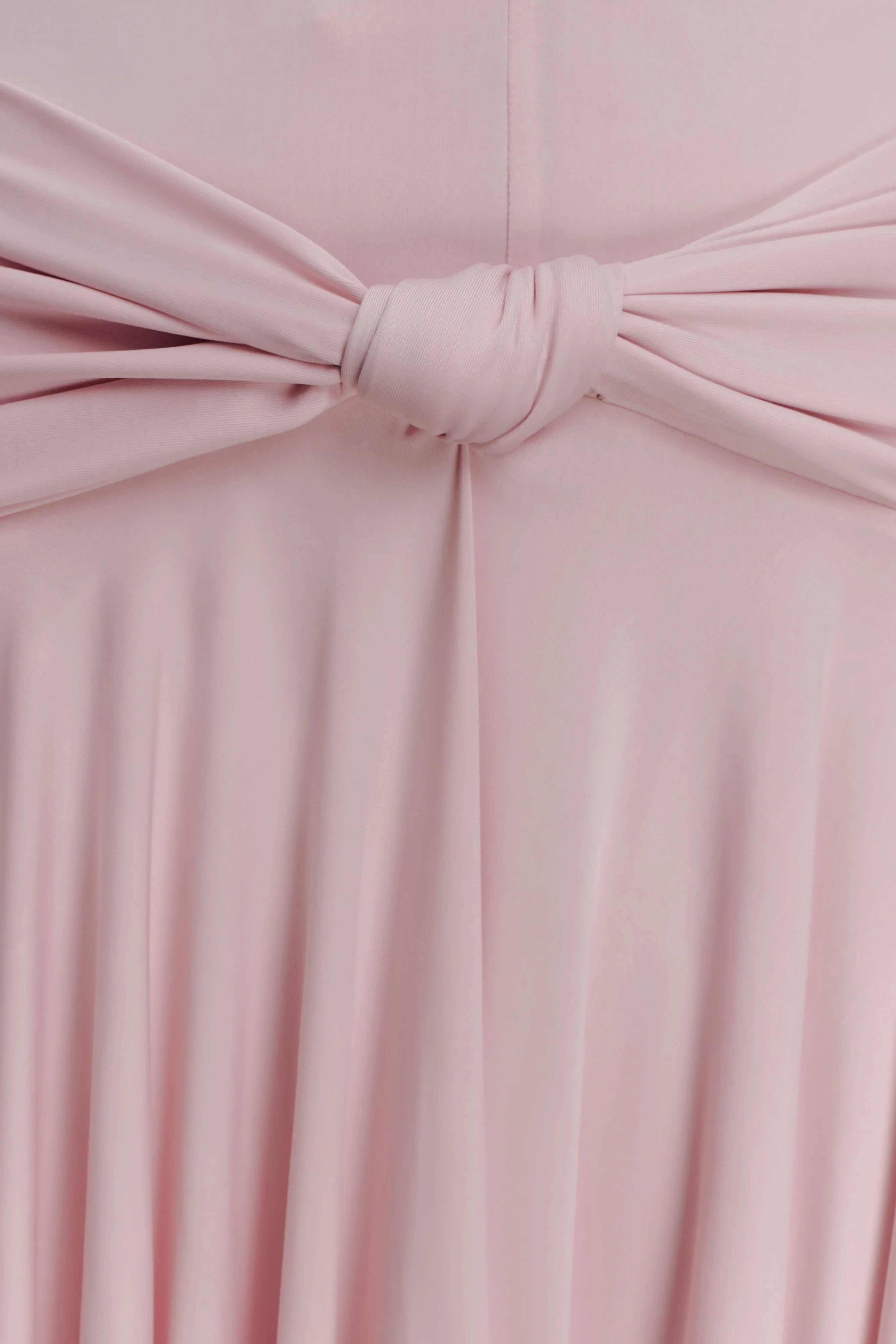Zelda Asymmetric Slinky Midi Dress Ballet Pink