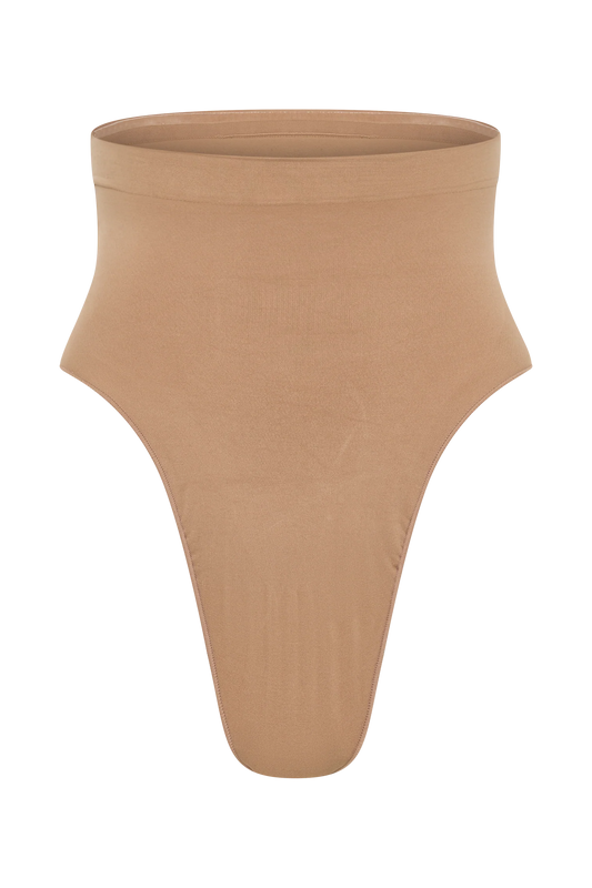 Saria High Waist Shapewear Briefs - Latte