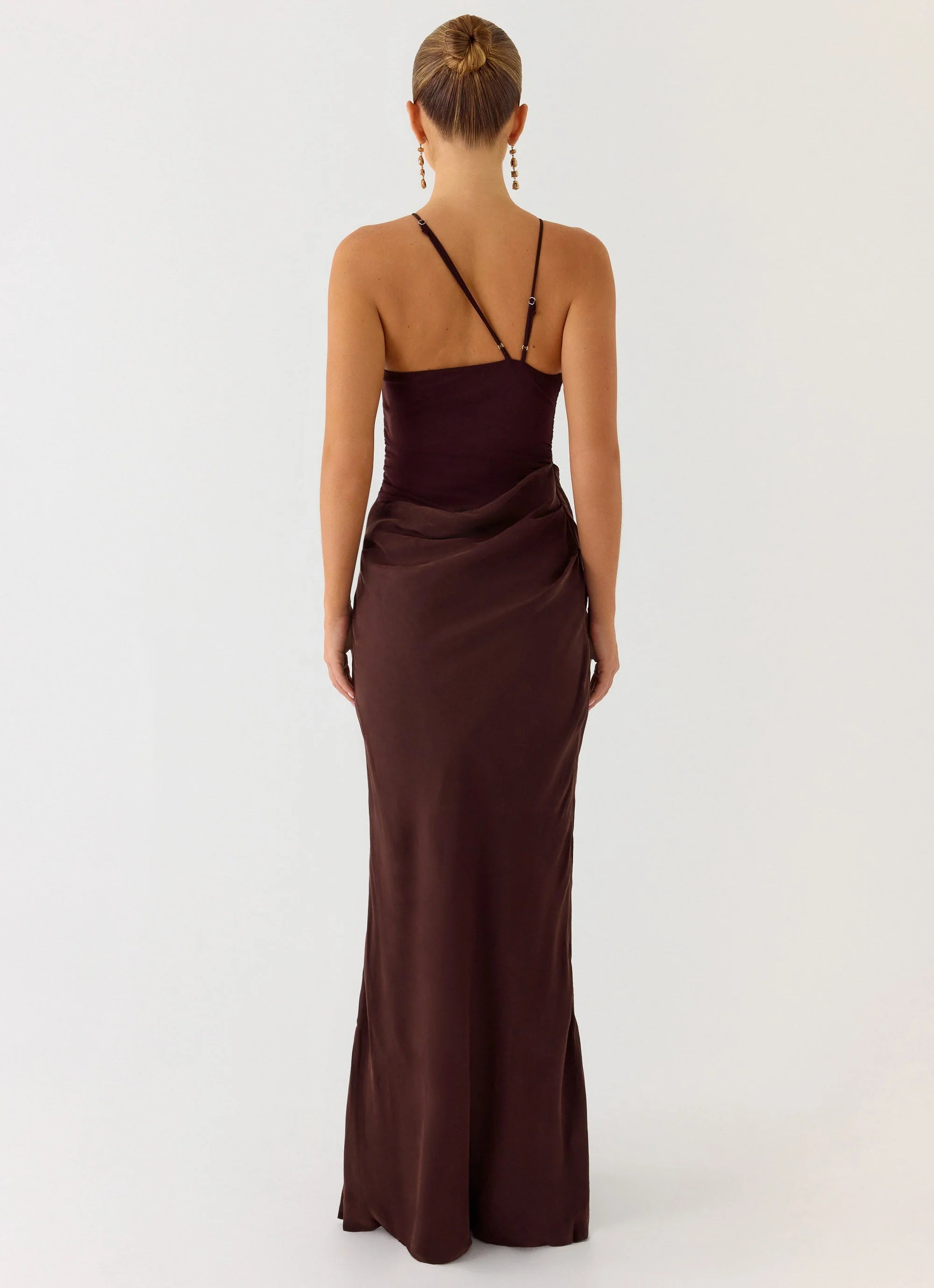Pristin Cupro Maxi Dress Cool Chocolate