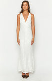 Farida White Lace Maxi Dress