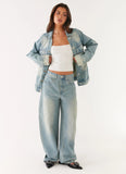 Maxwell Baggy Denim Jeans Washed Blue