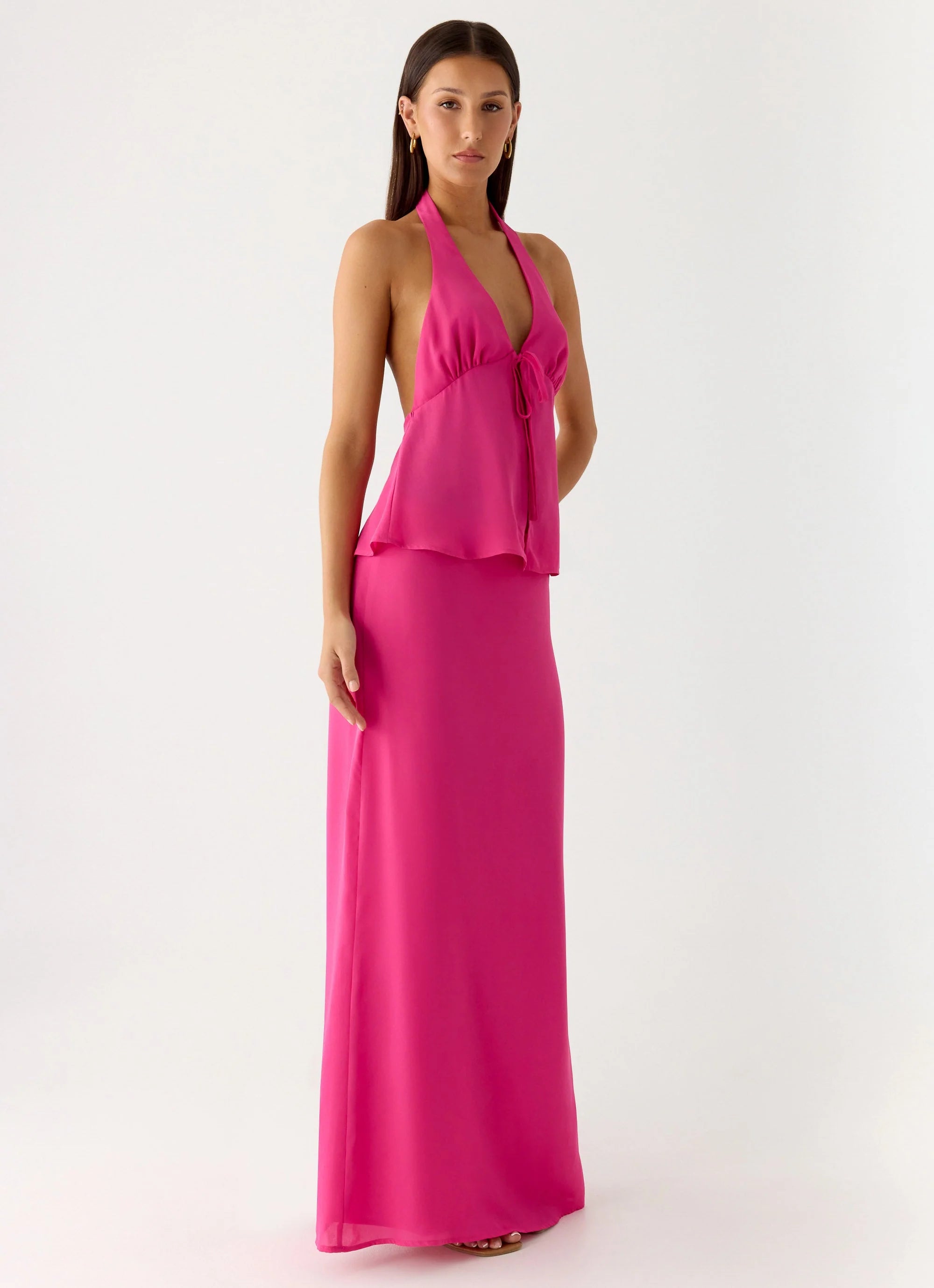 Ashlea Maxi Skirt Fuchsia