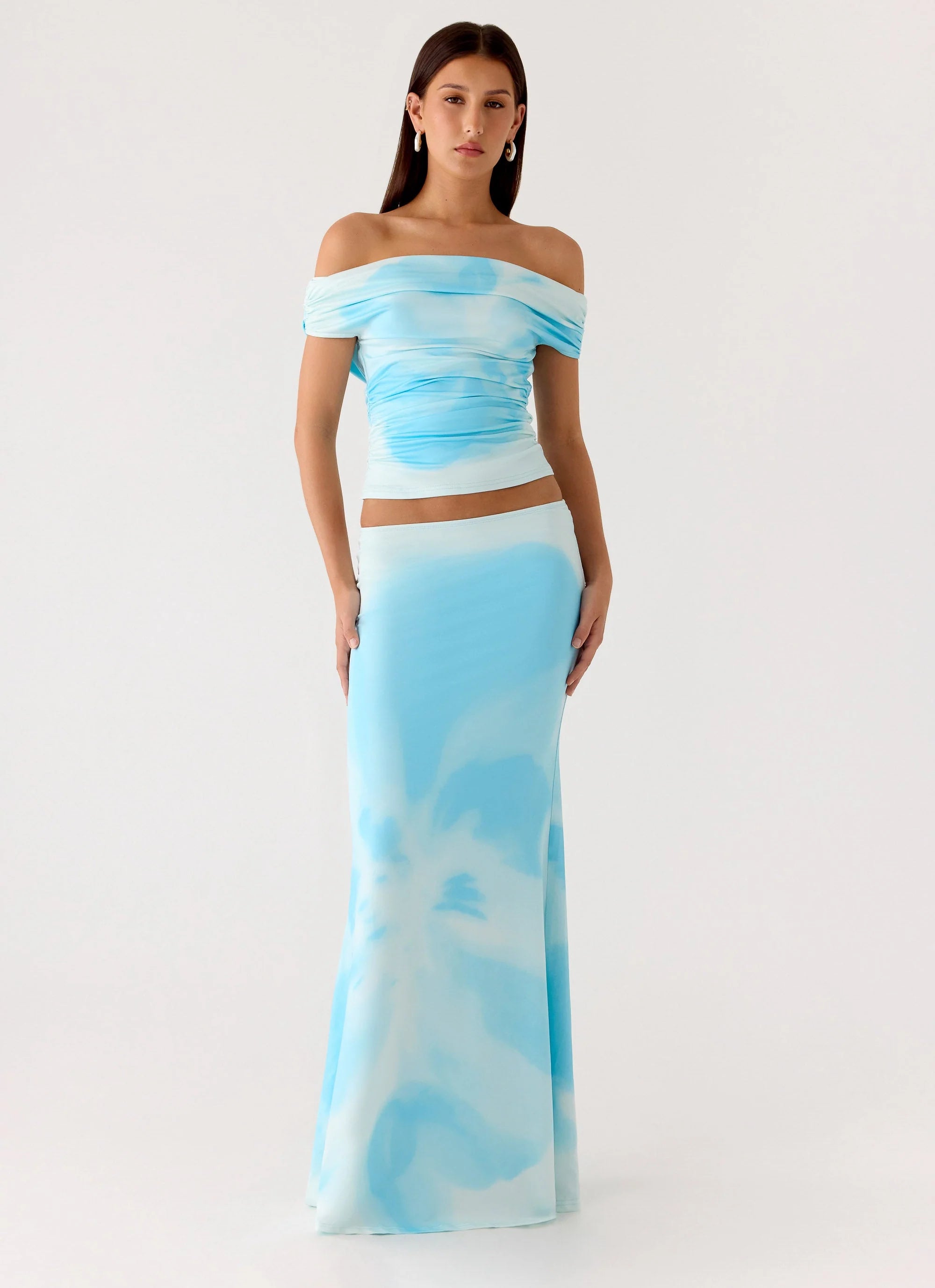 Moka Maxi Skirt Blooming Blue