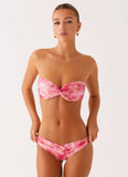 Delta Bandeau Bikini Top Flamingo Fling