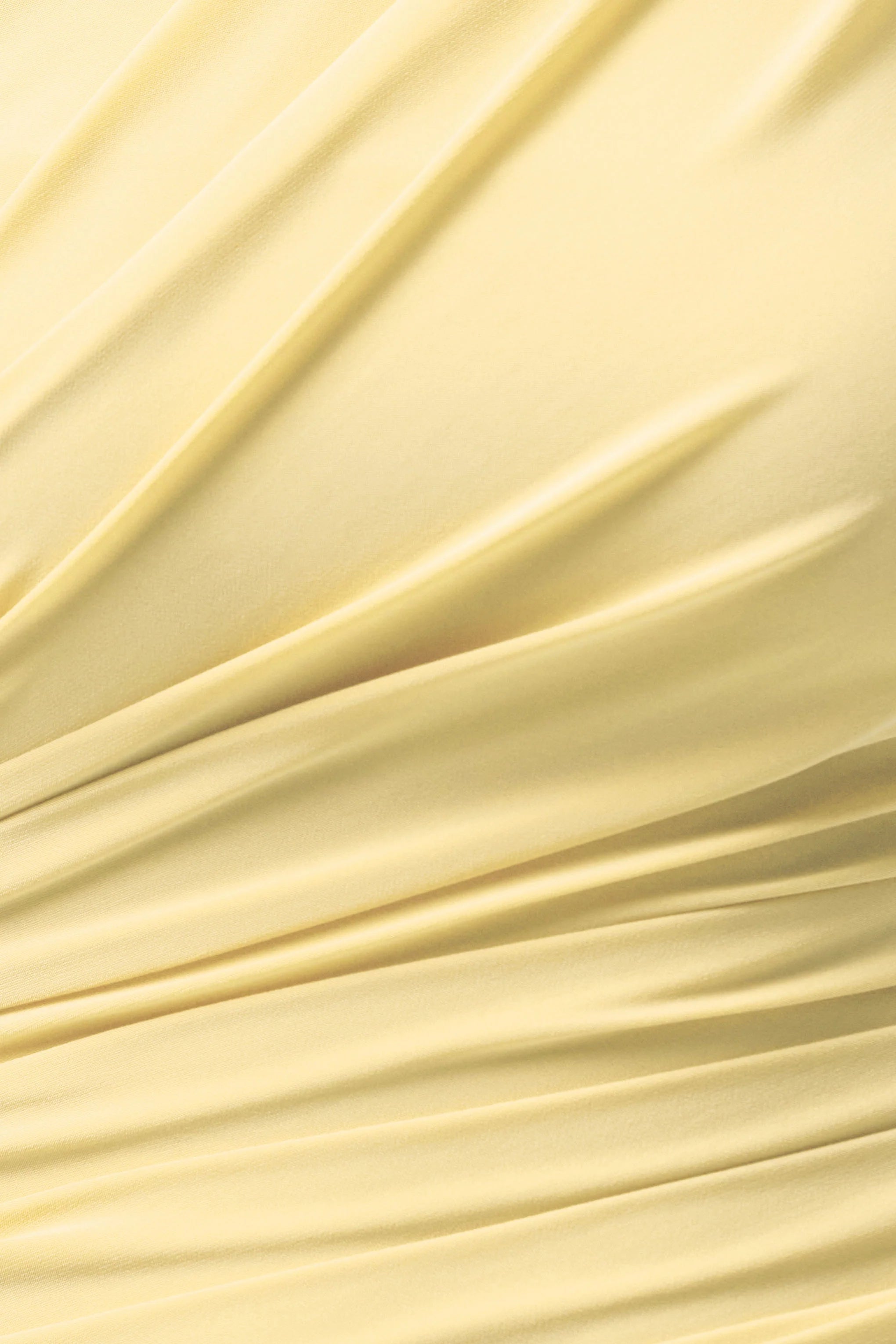 Mardi Lemon Asymmetric Maxi Dress With Ruching