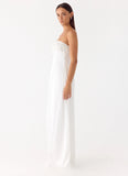 Miftie Beaded Sequin Maxi Dress White