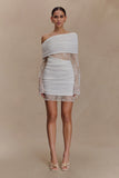 Luxie Lace Knit Mini Dress Ivory