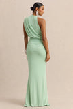 Umaira Mint High Neck Maxi Dress