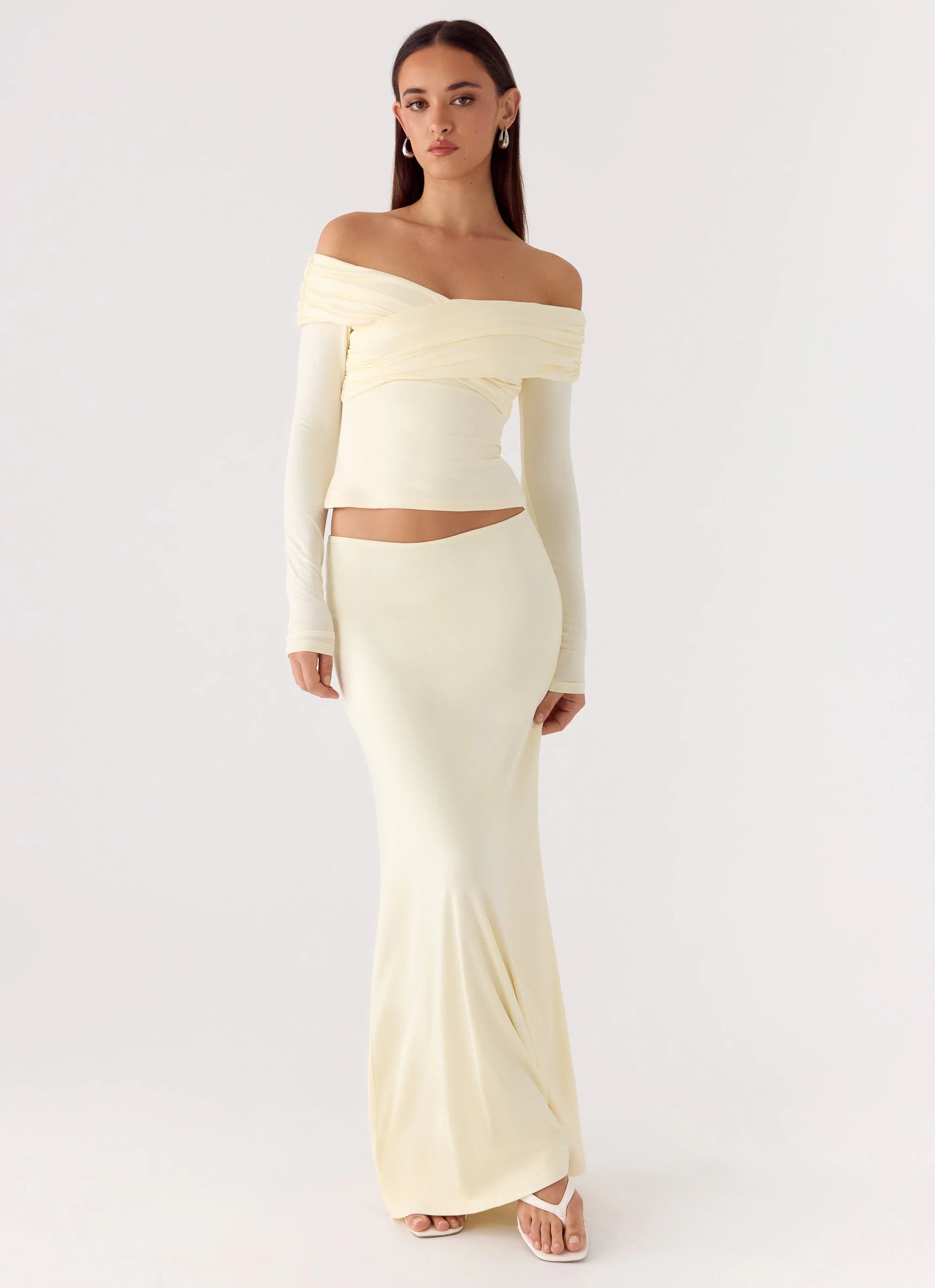 Like A Flower Maxi Skirt Lemon Yellow