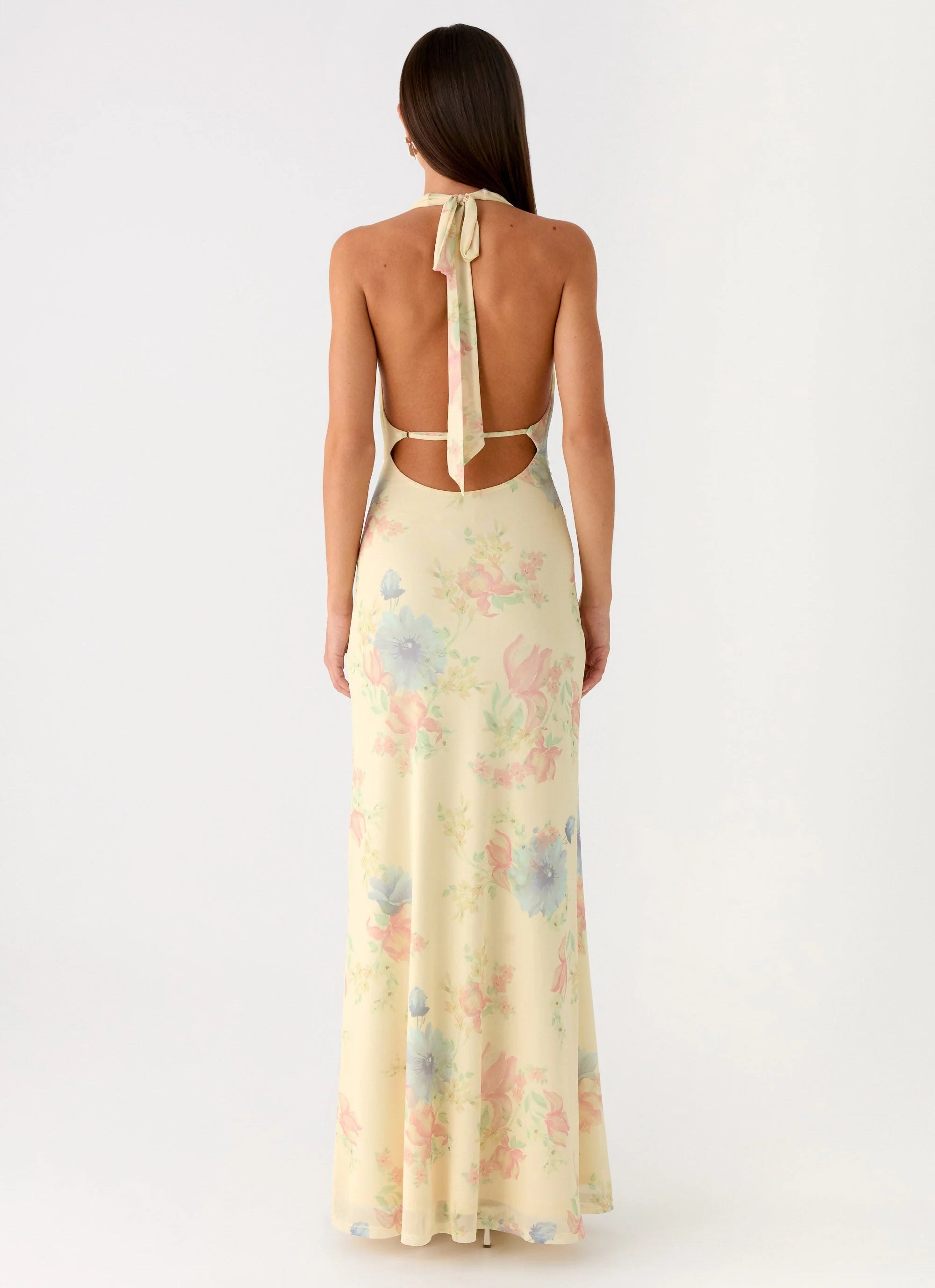 Tedder Halter Maxi Dress Spring Meadow