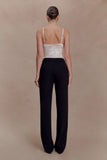 Maude Crepe Straight Leg Pants Black