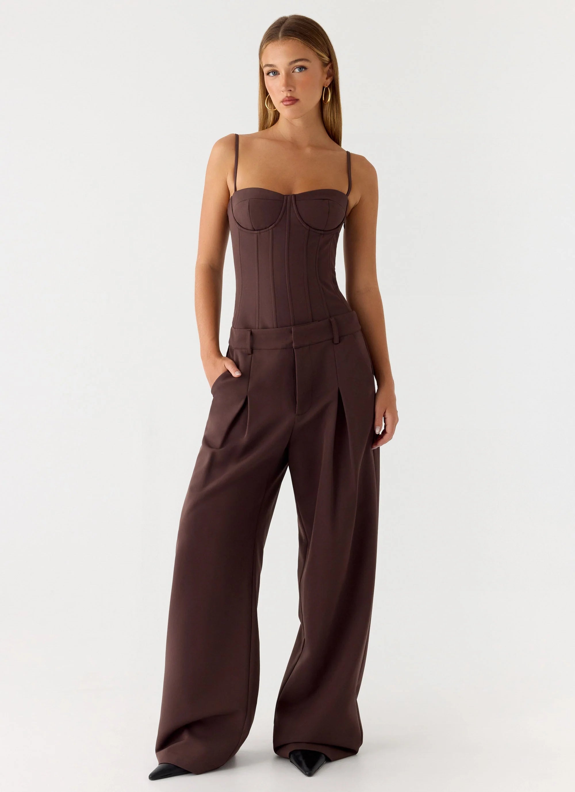 Sora Low Rise Pant Dark Chocolate