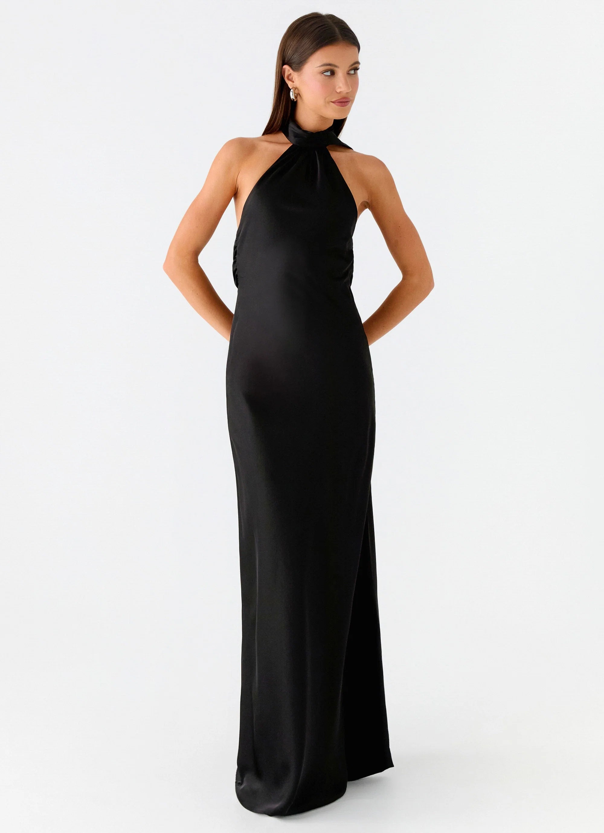 Keena Scarf Maxi Dress Black