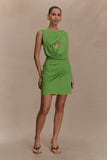 Oria Chiffon Mini Dress - Green