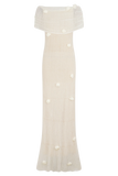 Brynn Orchid Knit Maxi Dress - Ivory