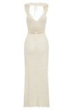 Perpetua Knit Contrast Maxi Dress - Cream