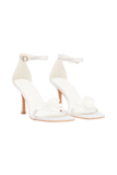 Lara Rose Satin Heel - White