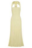 Jacqui Halter Knit Midi Dress - Lemon
