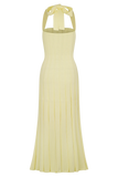 Jacqui Halter Knit Midi Dress - Lemon