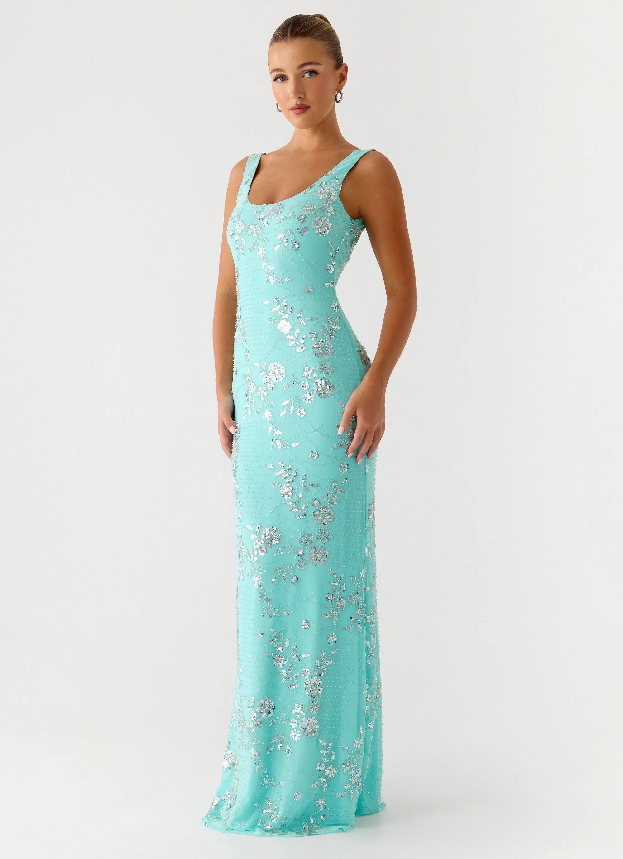 Silvana Maxi Dress Aqua