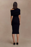 Zandie Cashmere Blend Knit Midi Dress Black