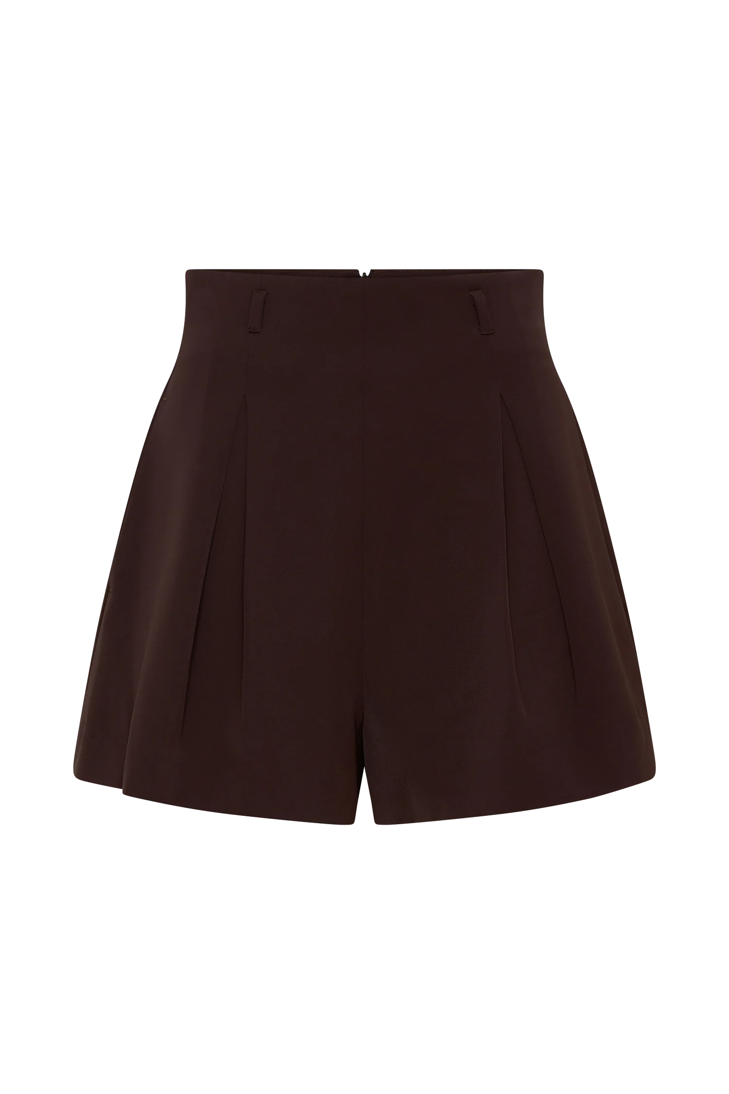 Simone Pleated Suiting Short Dark Chocolate