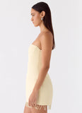Arista Strapless Mini Dress Yellow