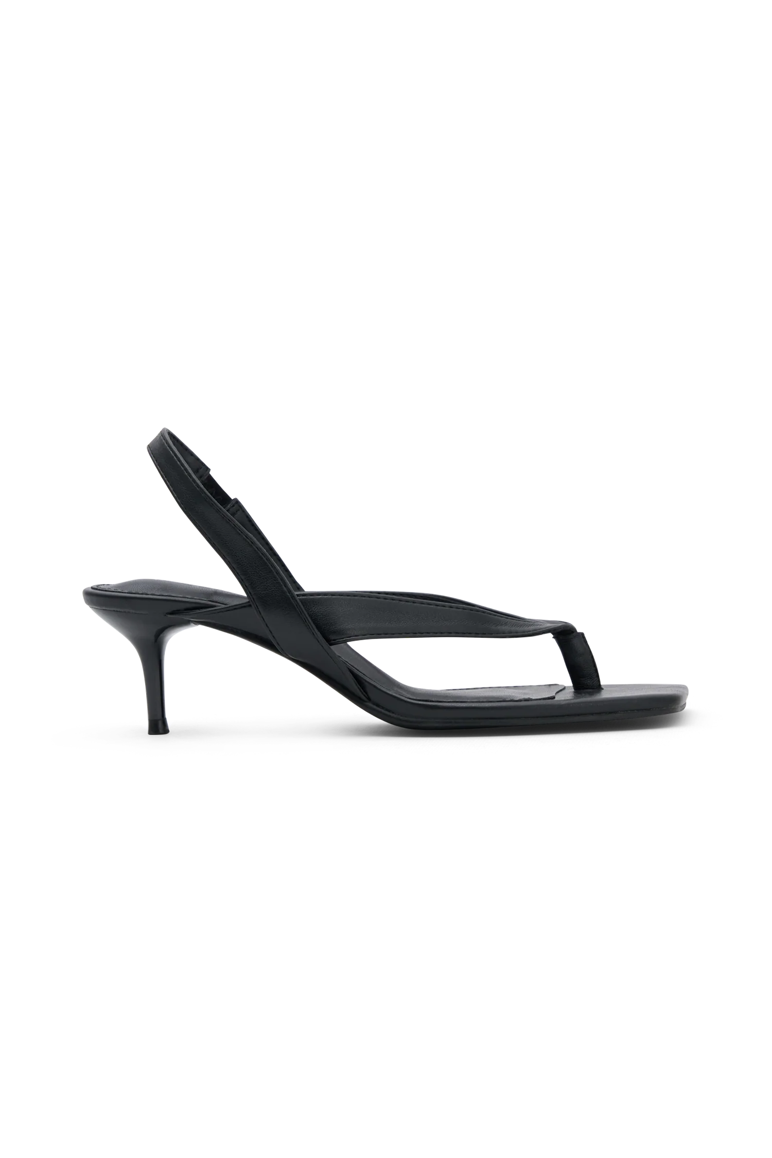 Mai Sling Back Thong Heel Black
