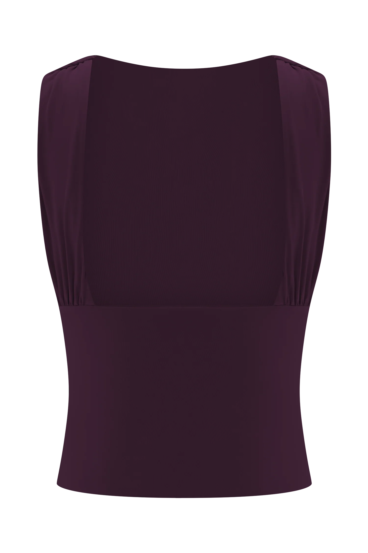 Erina Slinky Open Back Top Aubergine