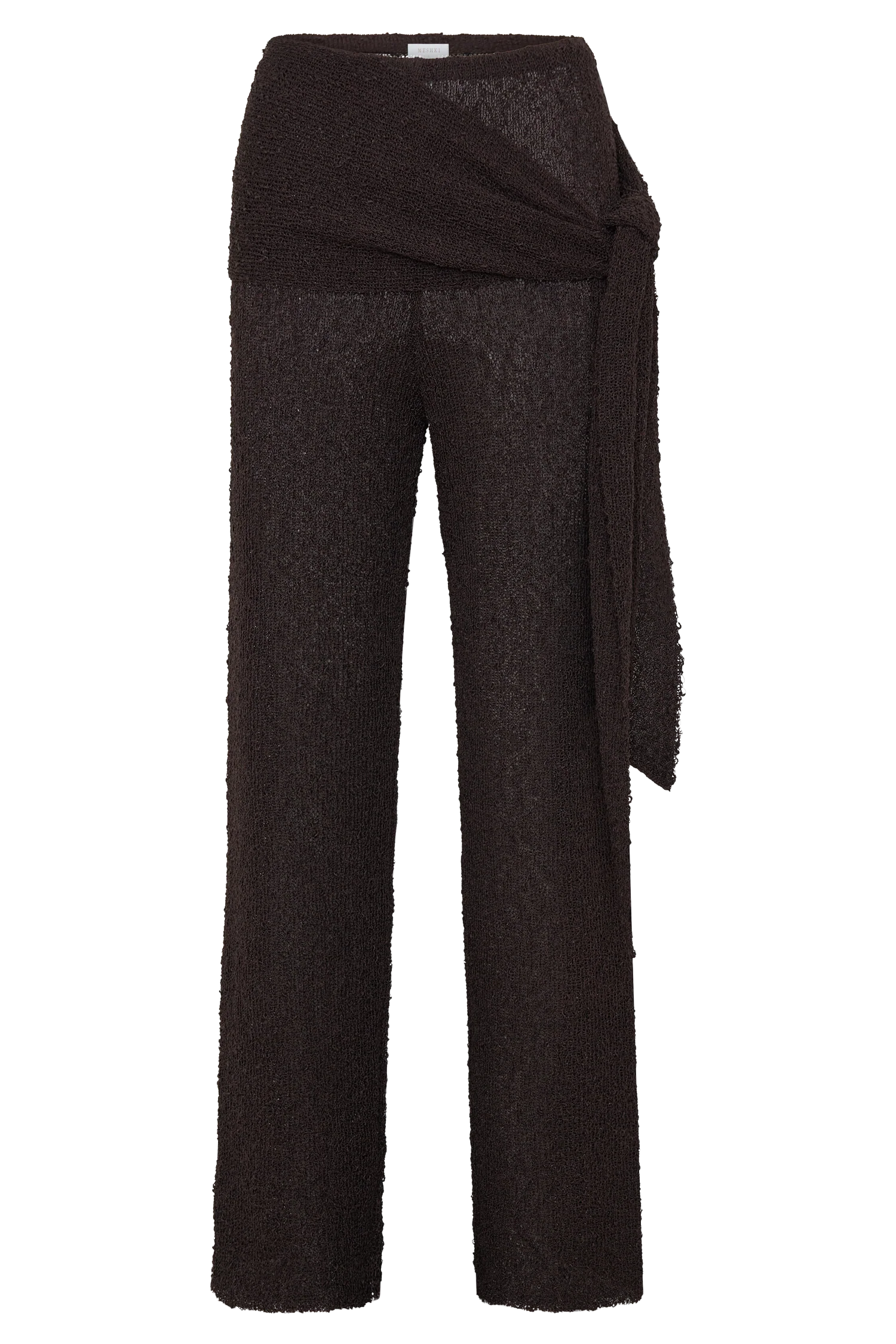 Mattais Boucle Knit Pants Dark Chocolate