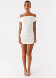 Morgan Off Shoulder Mini Dress Ivory