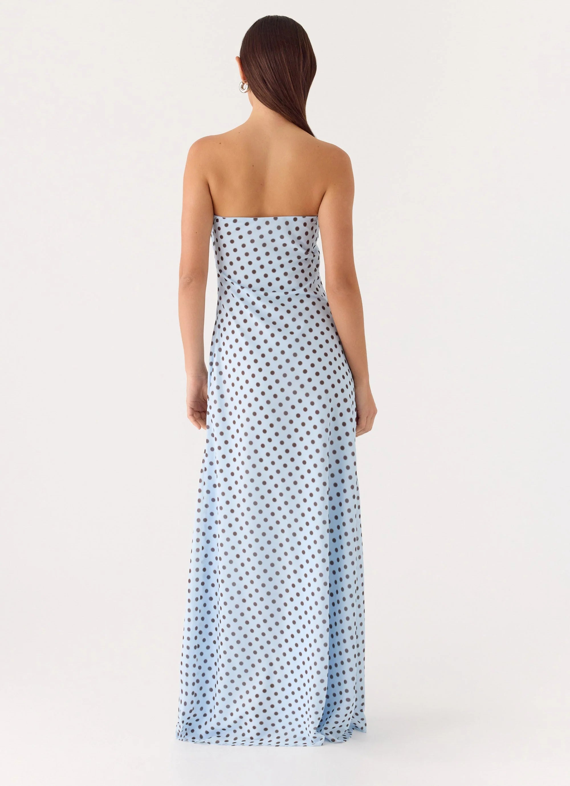 Chaniva Maxi Dress Blue Mocha Dot