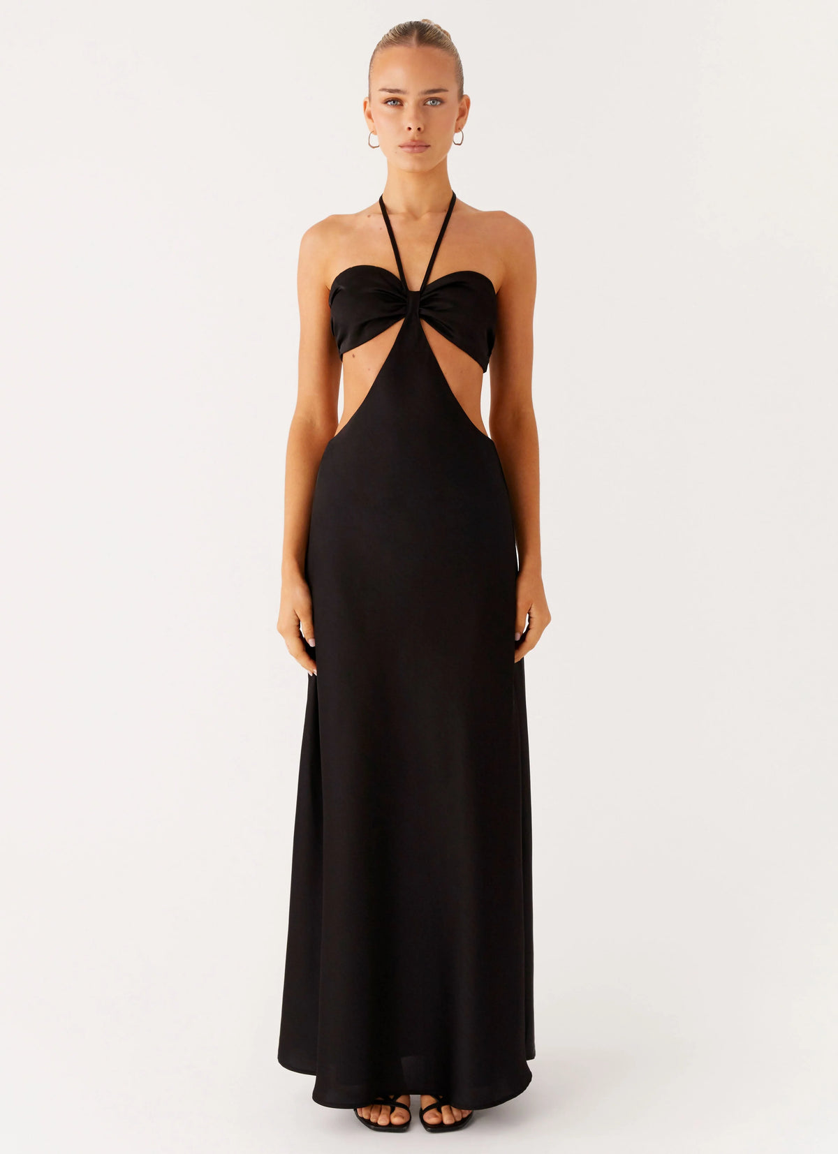 Sweetheart Cut Out Maxi Dress Black