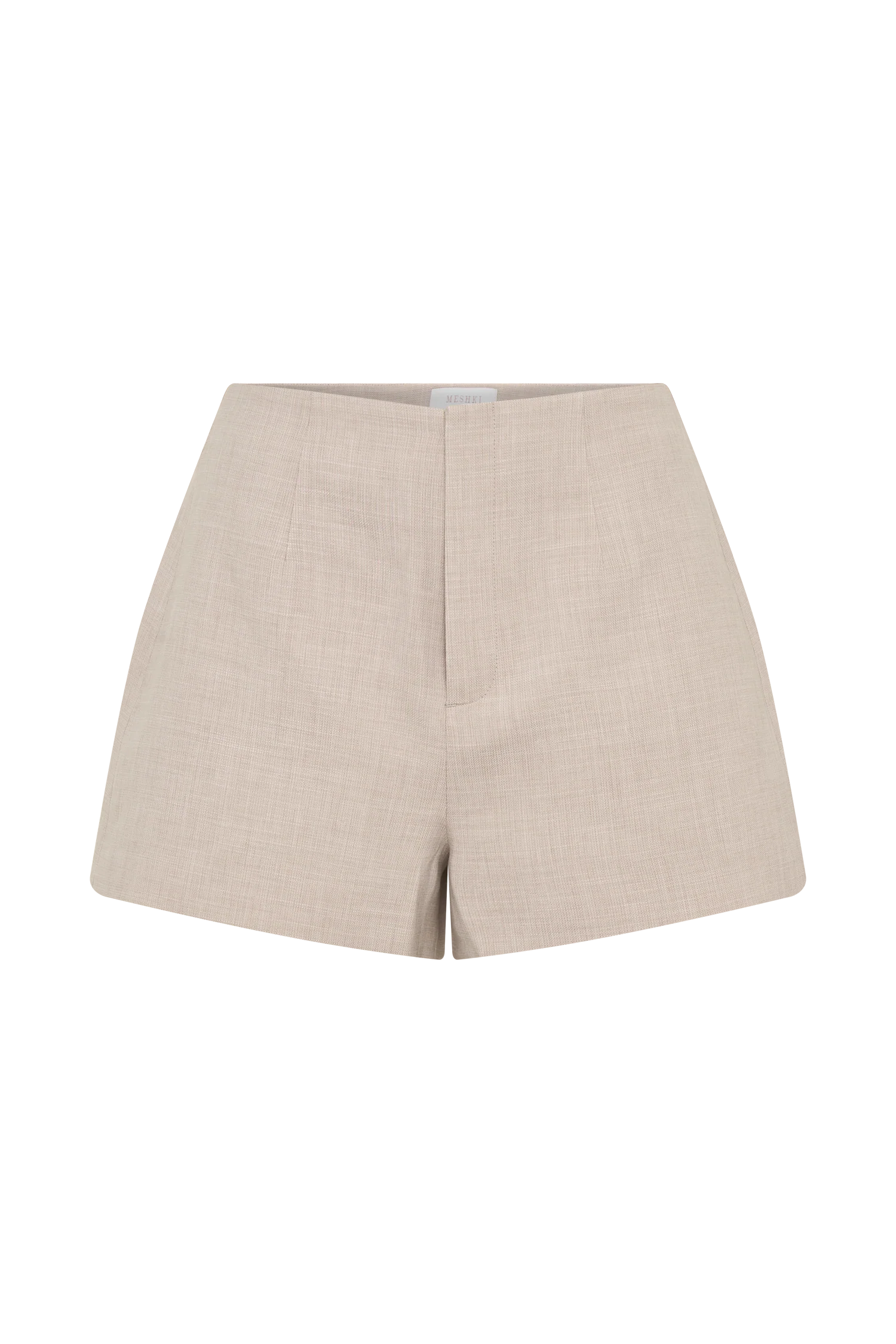 Solenne Suiting Shorts Natural Marle