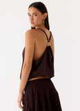 Yaz Top Chocolate Plum