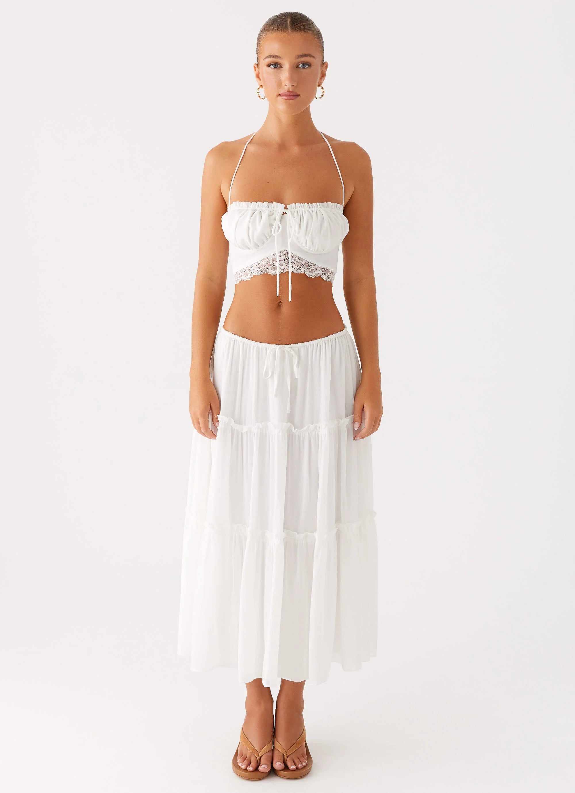 Evi Midi Skirt Ivory