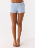 Lulita Belted Shorts Blue