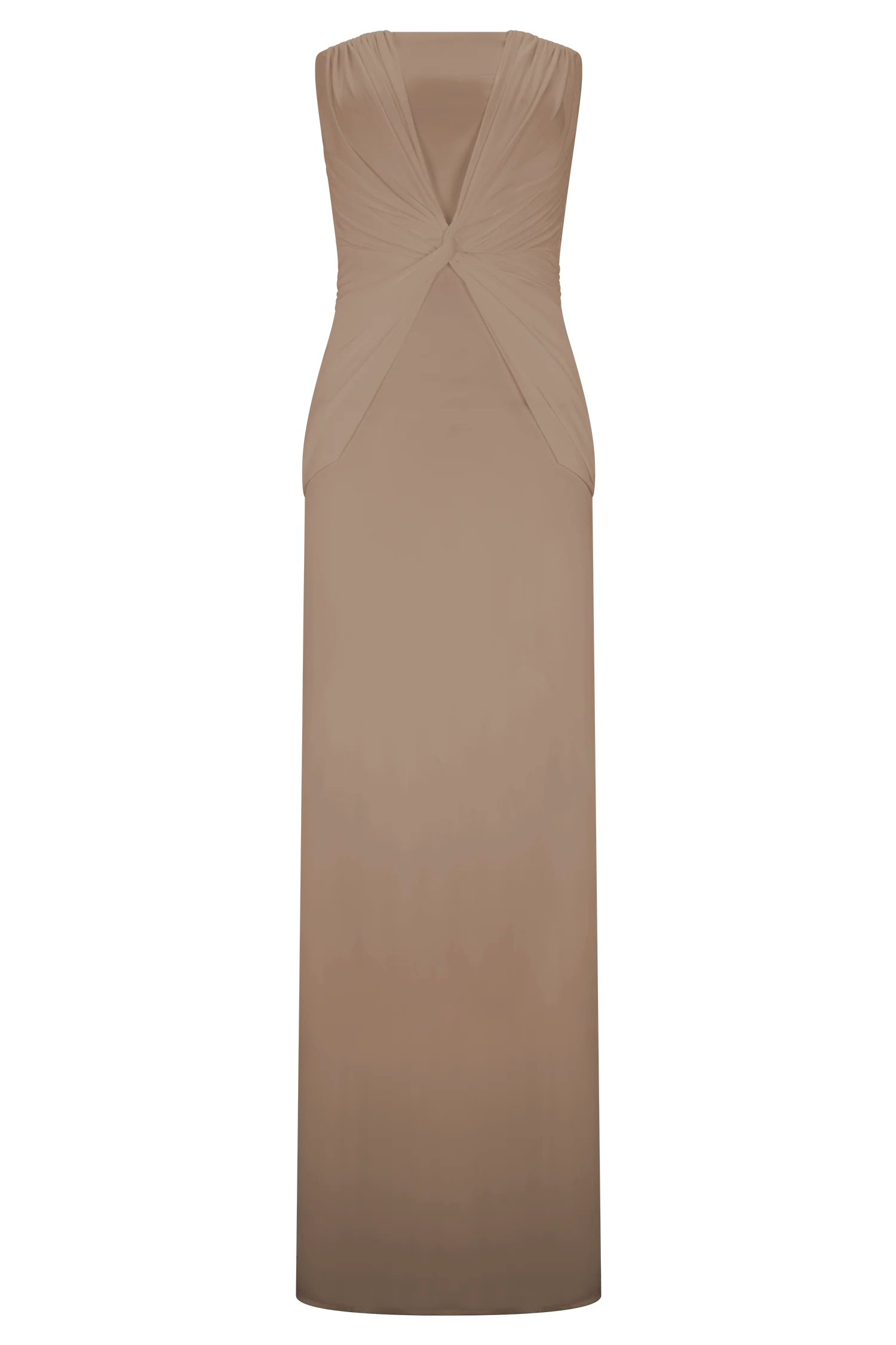 Mirren Strapless Slinky Maxi Dress Bronze